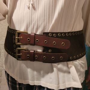 Xl brown leather pirate belt
